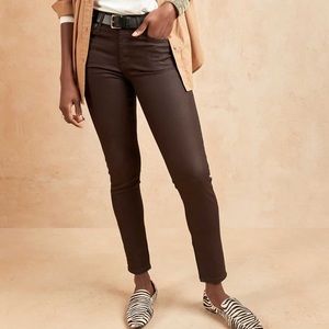 Skinny mid rise mocha jeans!